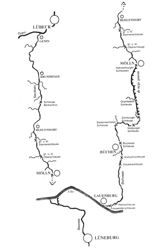 Der Stecknitzkanal mit seinen Schleusen